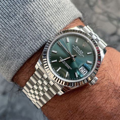 rolex date just 41 green dial|Rolex Datejust green dial price.